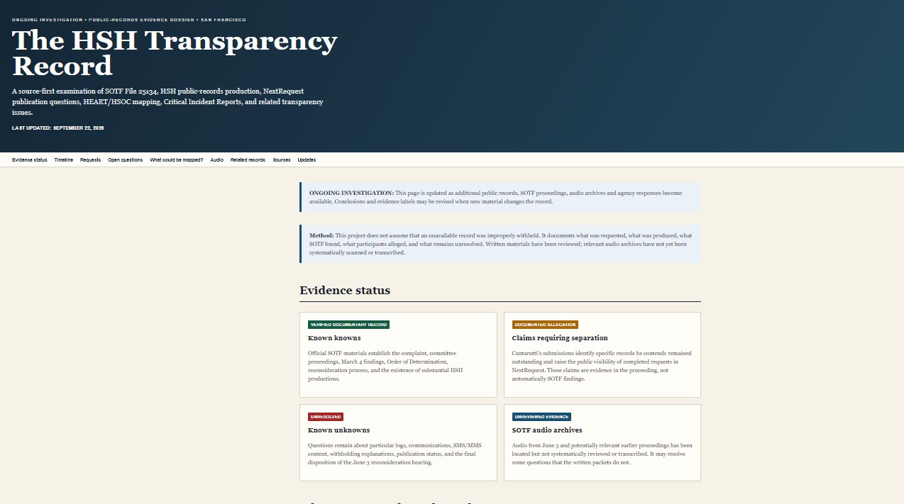 HSH transparency investigations